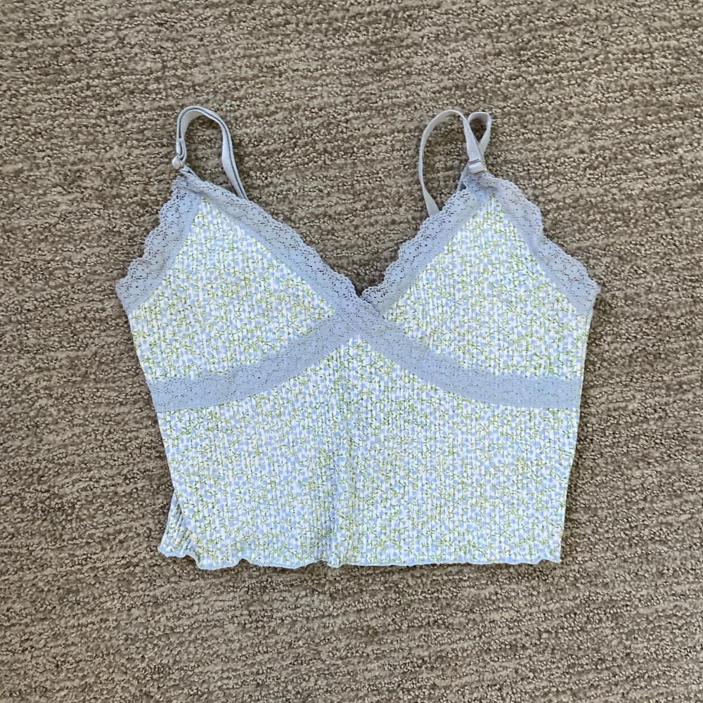 Floral print adjustable tank top